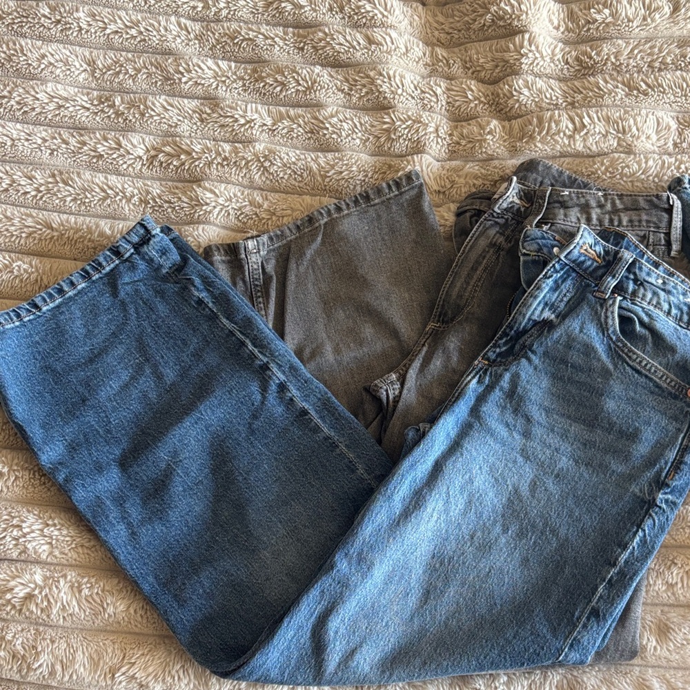 Vintage Blue + Dark Wash Denim Jeans Trio